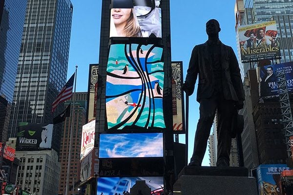cohan statue on broadway and times square