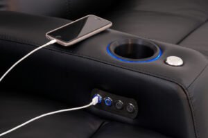 Octane Seating new black lighted cup holders