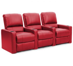 Octane Seating Charger XS300 Luxe Fire Engine Red Leather Row 3