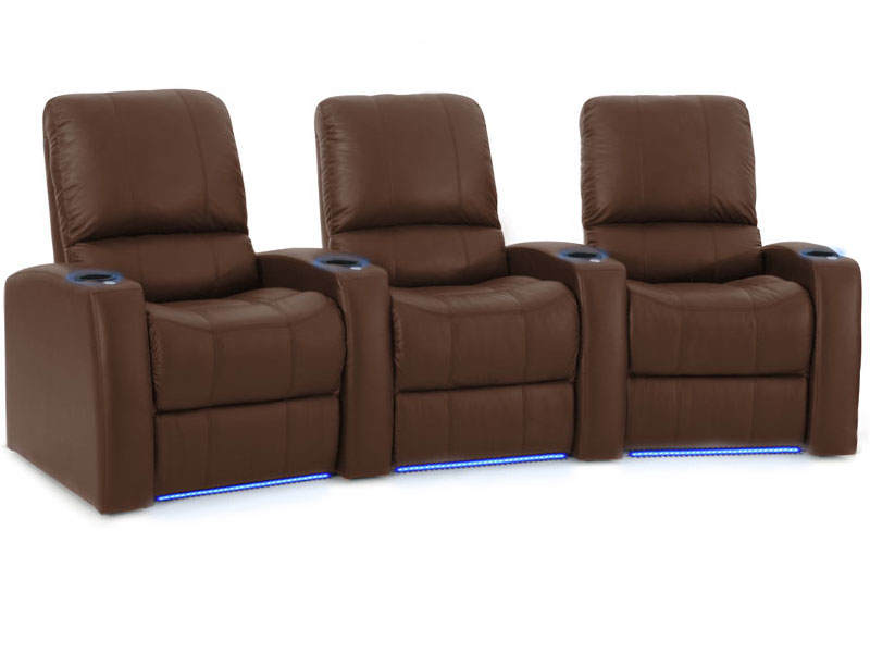brown leather media room sectional seating octane blaze xl900