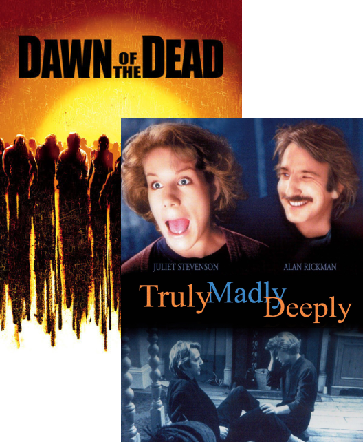 dawn of the dead and truly madly deeply movie posters