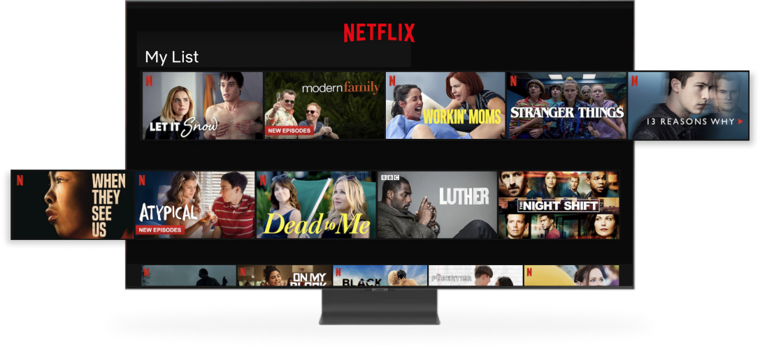 netflix home page movie options