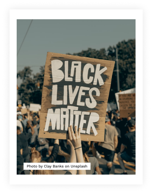 Black Lives Matter homemade sign