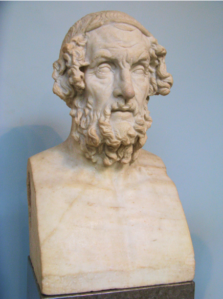 marble bust of Homer