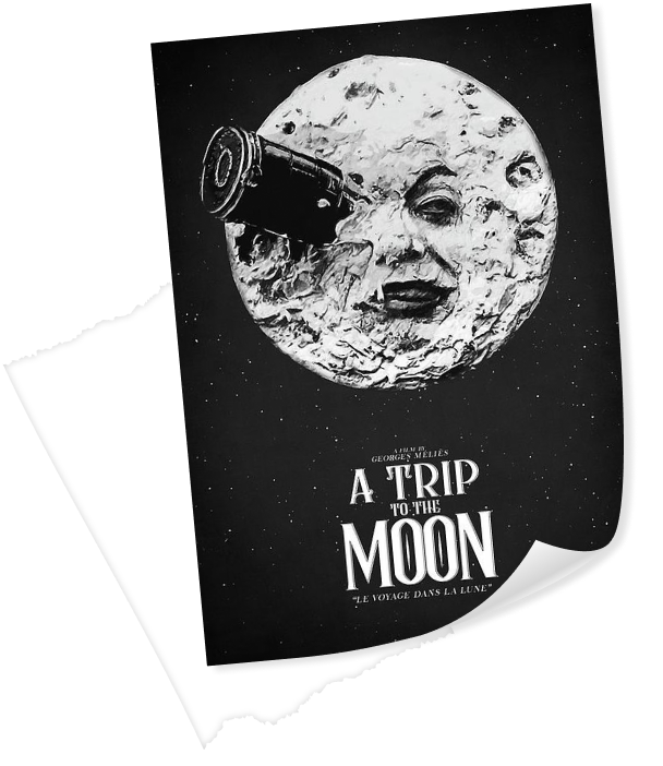 a trip to the moon movie poster