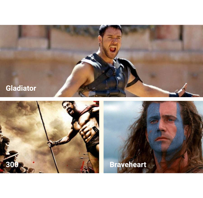 gladiator 300 and braveheart