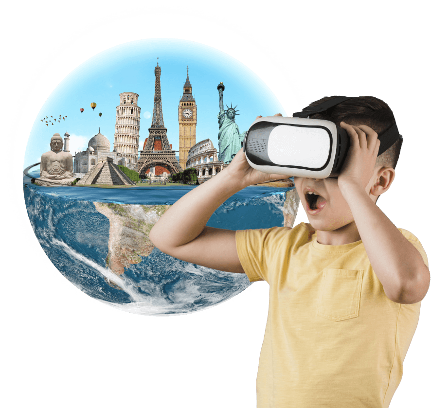 Virtual Field Trips - Boy with VR