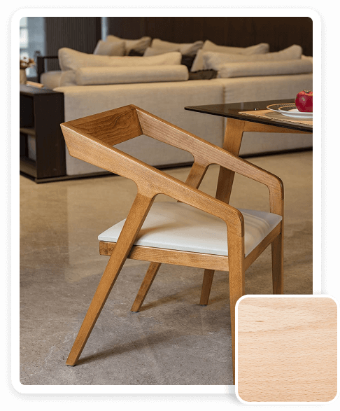 wooden beech chair