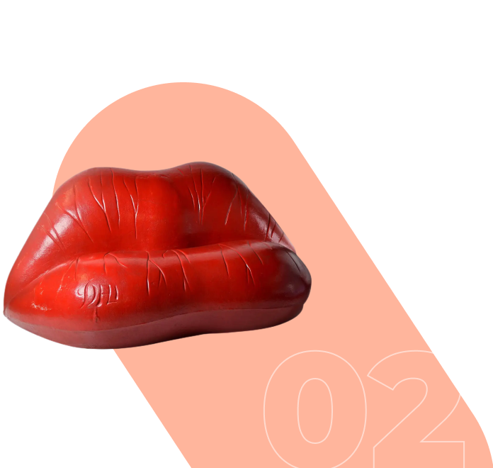 Salvador Dali Surrealist 'Salivasofa' Unique Prototype Red Lips Sofa