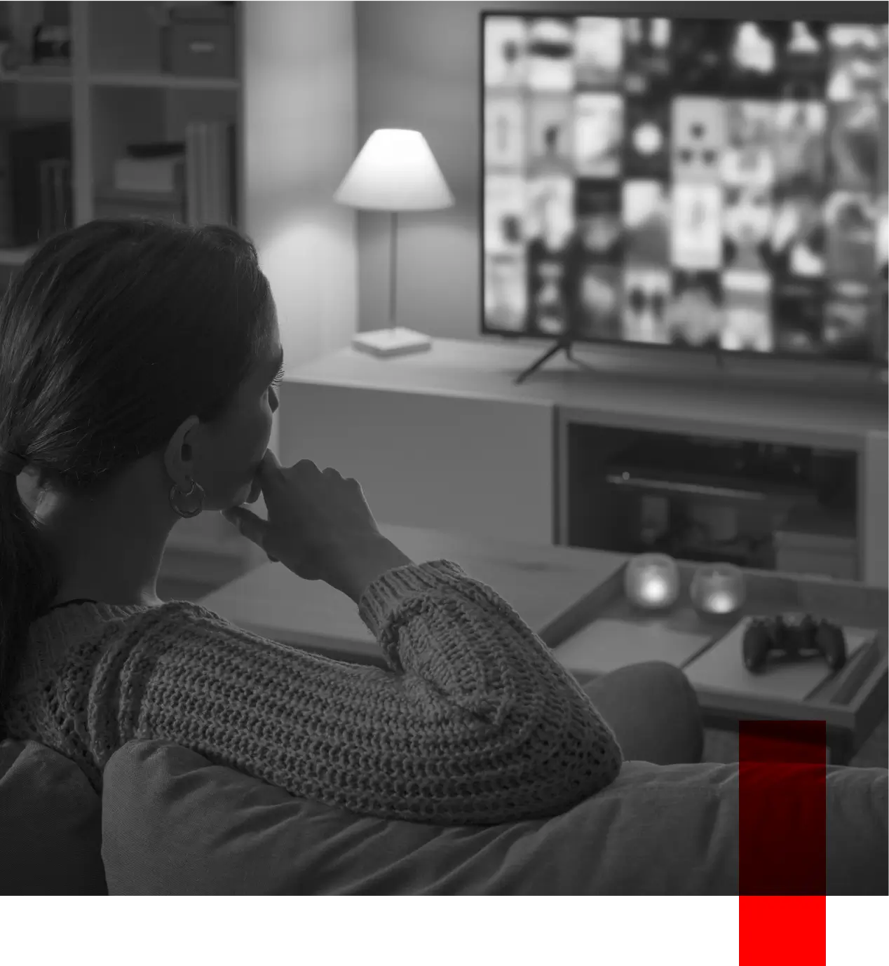 women watching movie