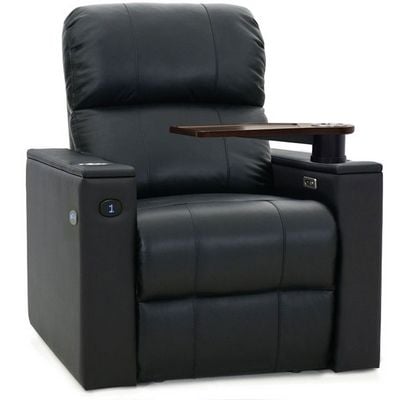 electrical recliner chair black leather
