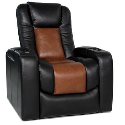 octane brown theater seating with cup holder