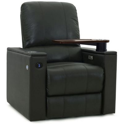 Octane electric leather recliners with tray holders and charging ports