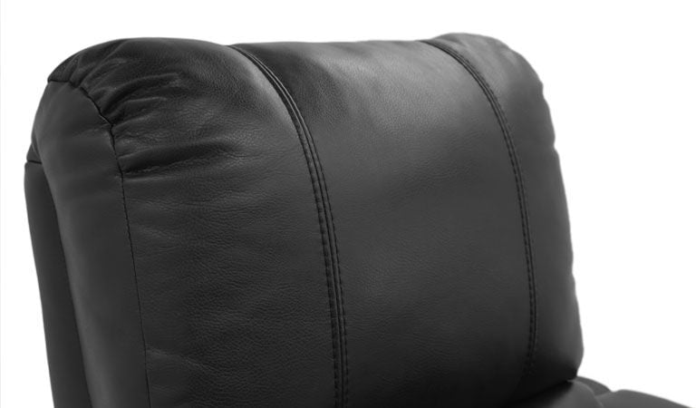 octane leather recliner with adjustable headrest