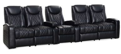 row of 5 Straight with Dual Loveseats