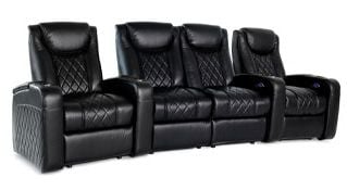 row of 4 Curved with Center Loveseat