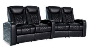 row of 4 Curved as Dual Loveseats
