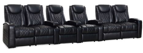 row of 6 Straight with Outside Loveseats