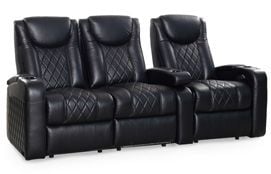 row of 3 Straight Loveseat on Left