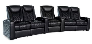 row of 5 Curved with Dual Loveseats
