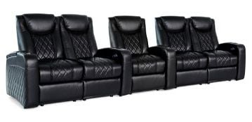 row of 5 Straight with Dual Loveseats