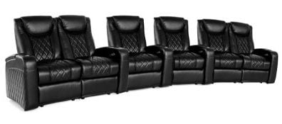 row of 6 Curved with Outside Loveseats