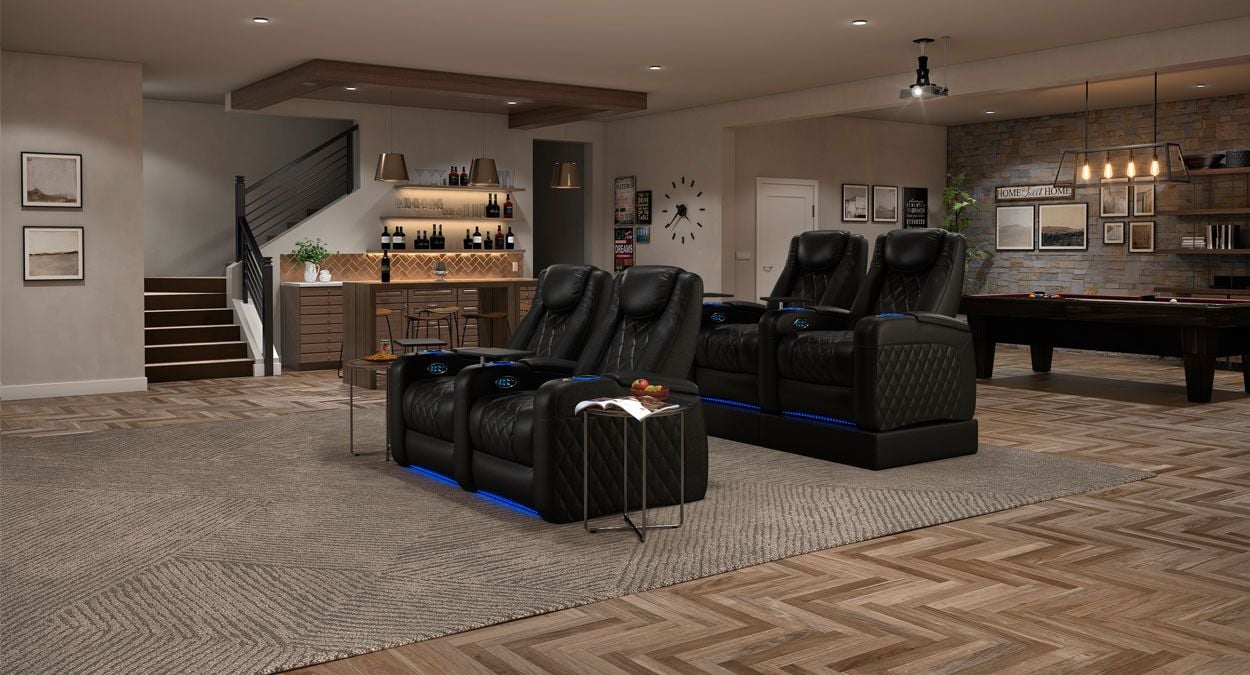 octane theater seating row of 2