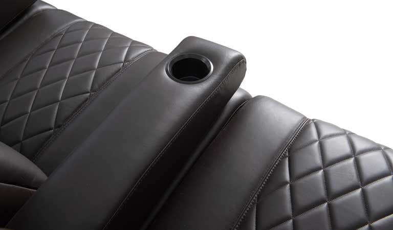 2 seater recliner with cup holders