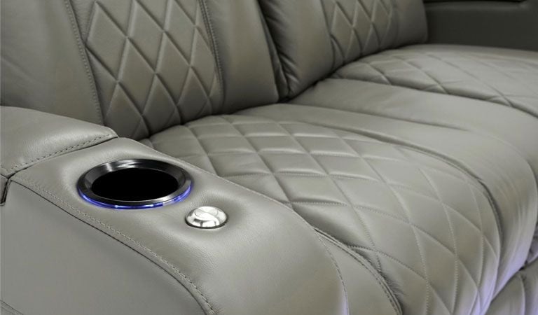 off white leather reclining chair