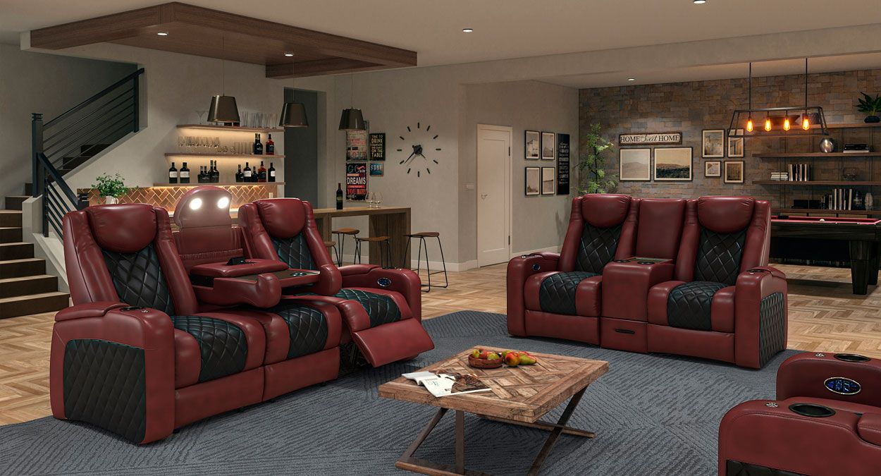 2 person recliner with console