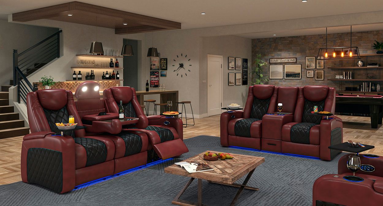 theater seating with middle console