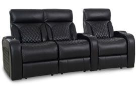 row of 3 Straight Loveseat on Left