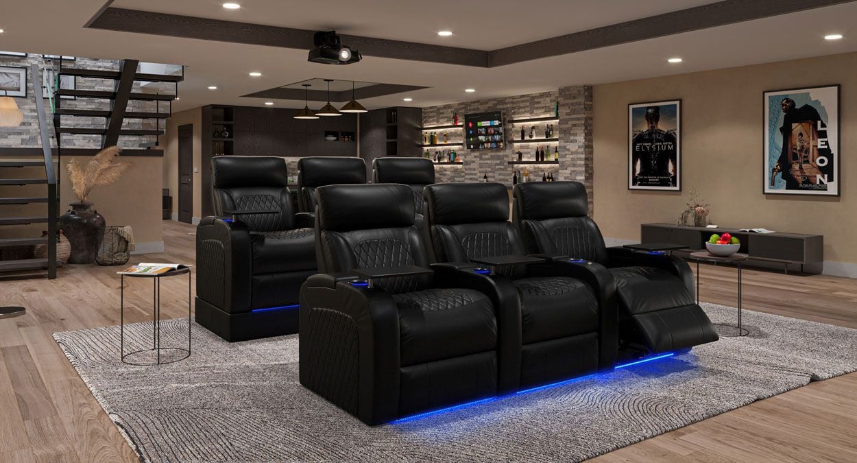 Riser recliner theater seats
