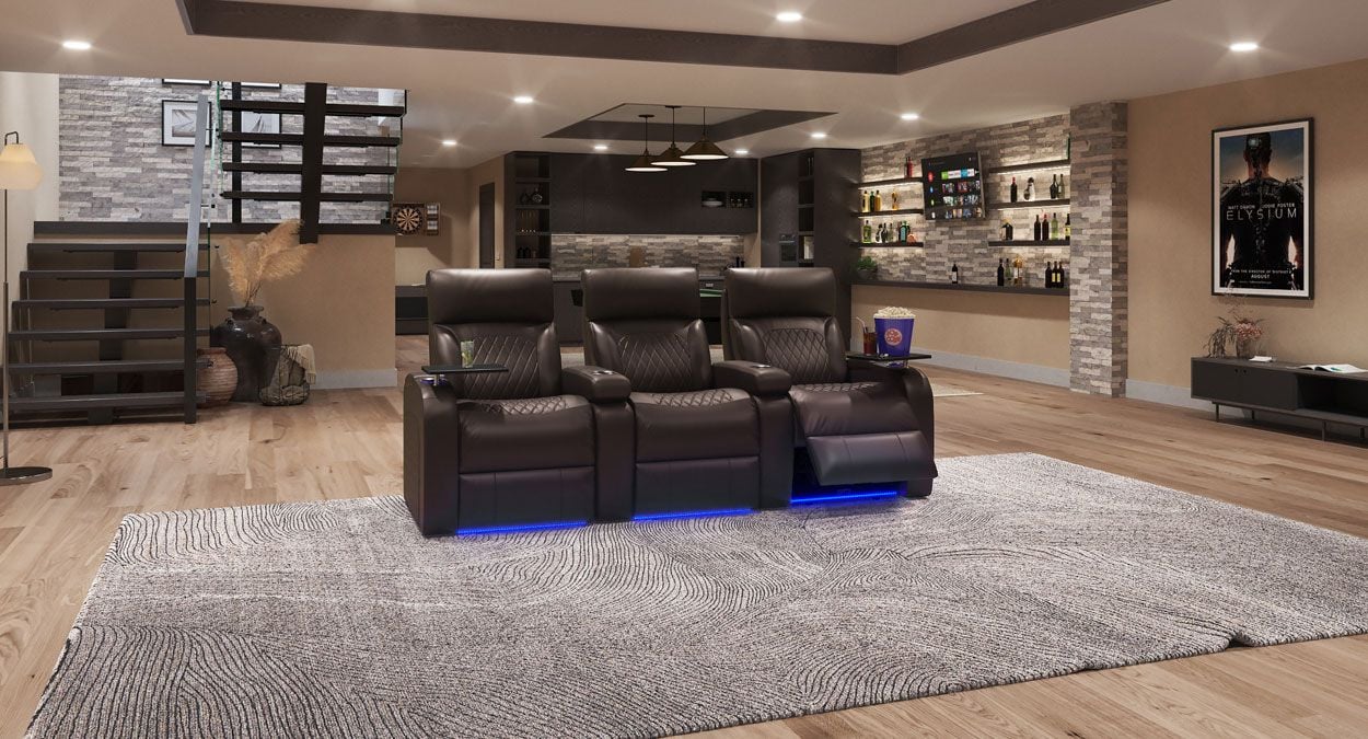 3 seats theater seating