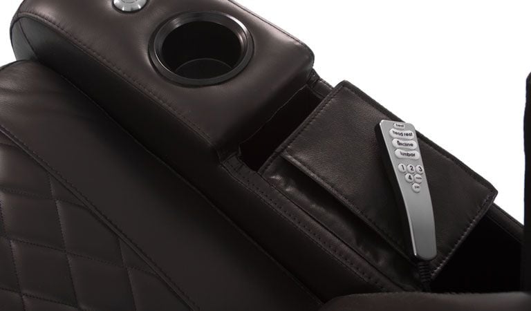 octane microfiber recliner with storage