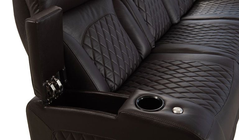 power recliner with under blue light and arm storage