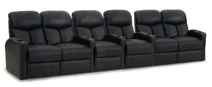 row of 6 Straight with Outside Loveseats