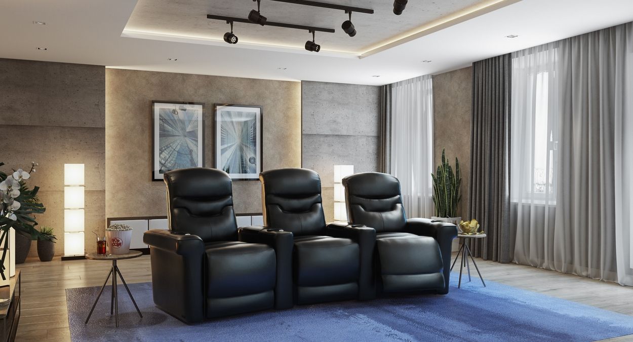 octane challenger 3 seat theater recliners
