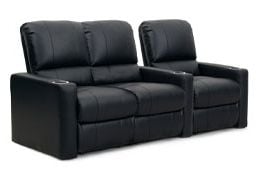 row of 3 Straight Loveseat on Left