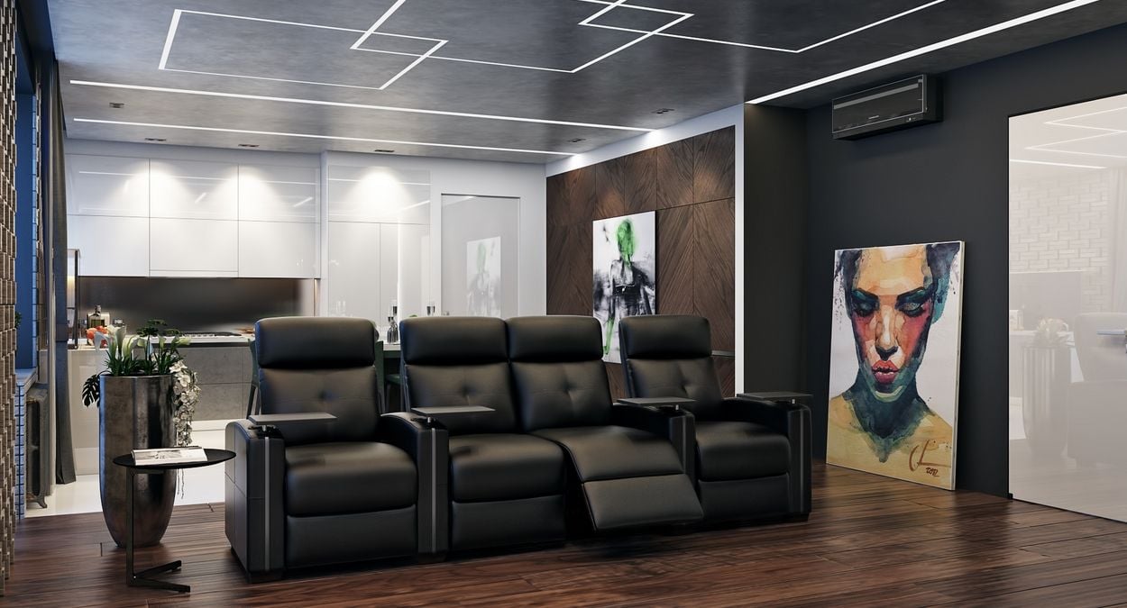 Cloud 4 seat home theater recliner