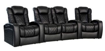 row of 4 Curved with Center Loveseat