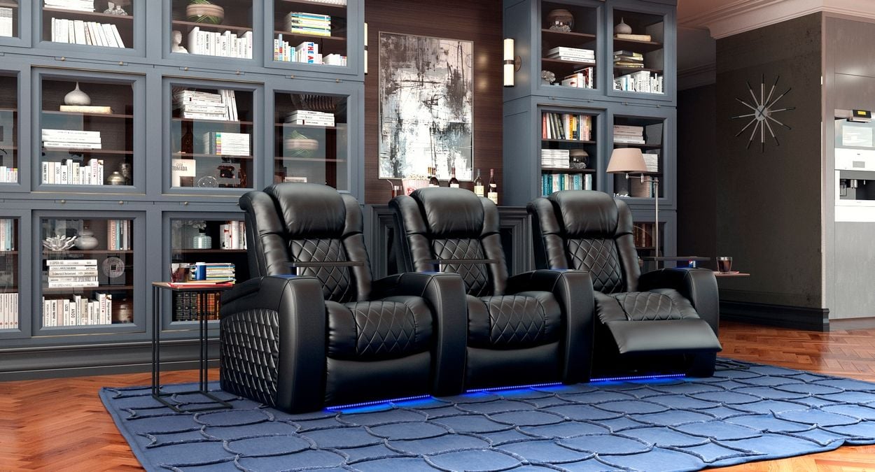 3 chair theater seating