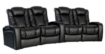 row of 4 Curved as Dual Loveseats