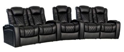 row of 5 Curved with Dual Loveseats