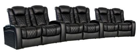 row of 6 Curved as Triple Loveseats