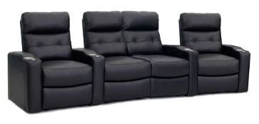 row of 4 Curved with Center Loveseat