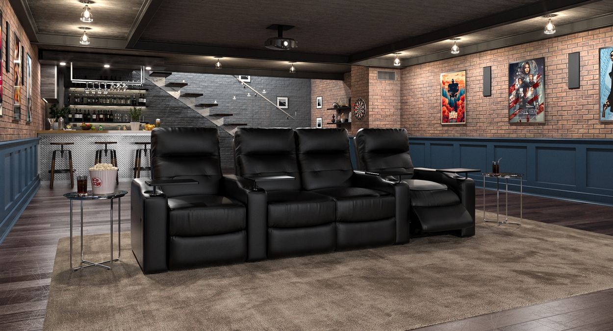 4 chairs theater seating