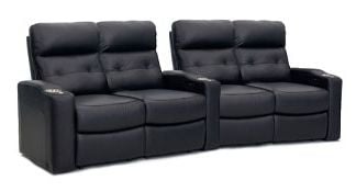 row of 4 Curved as Dual Loveseats