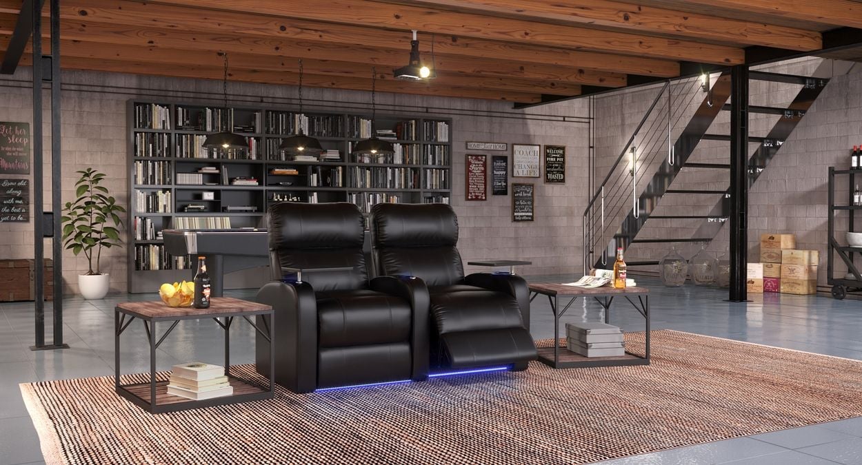 recliners with 2 cup holders and table