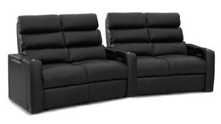 row of 4 Curved as Dual Loveseats